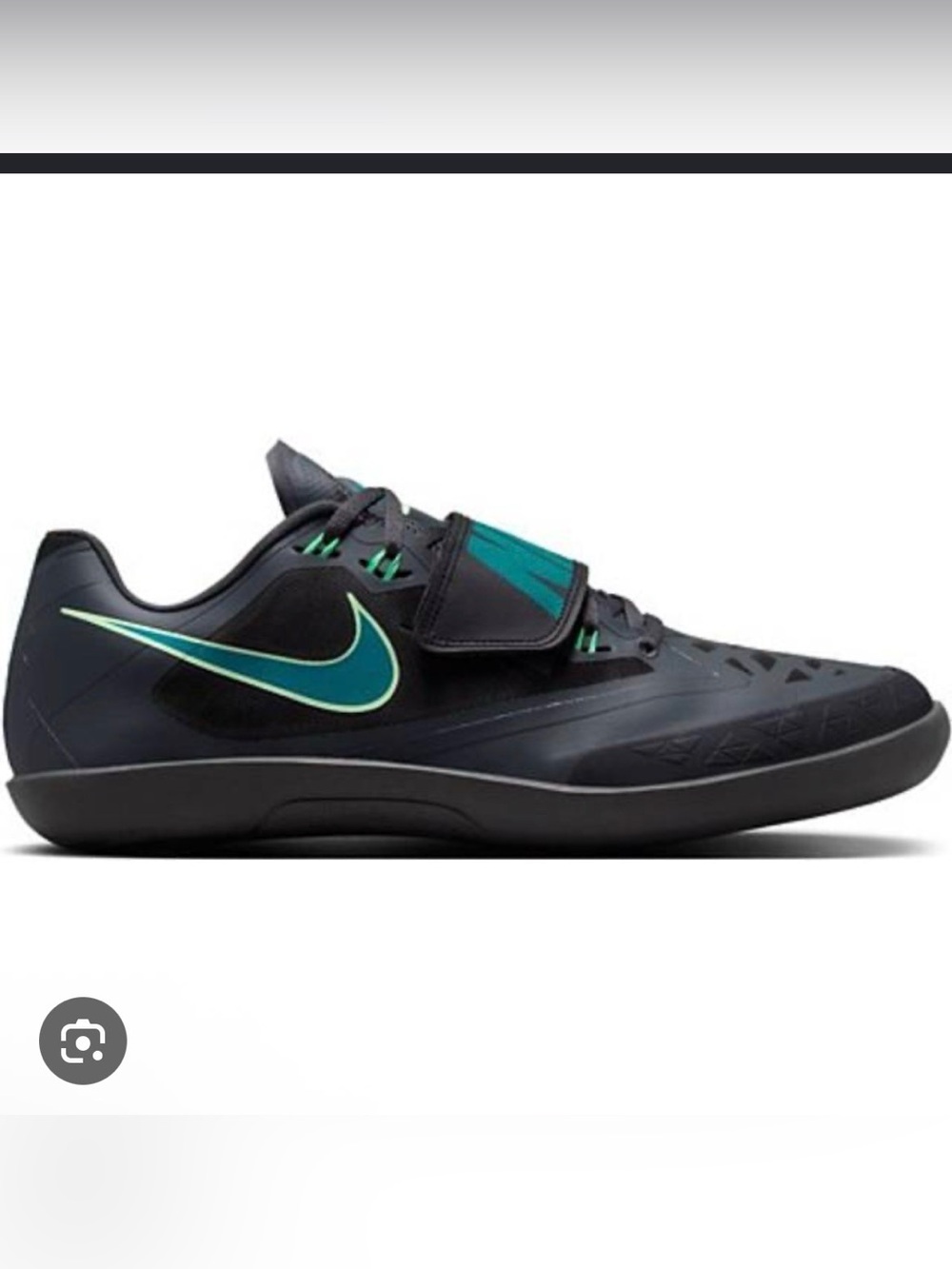 Nike Zoom Track Black Training Shoe with Teal Accent Swoosh
